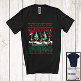 MacnyStore - Christmas Is Better With Dachshunds; Adorable Sweater Three Reindeer Santa Dachshunds Lover T-Shirt