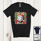 MacnyStore - Christmas Lights Santa Bunny; Awesome X-mas Pajamas Santa; Snowing Family Group T-Shirt