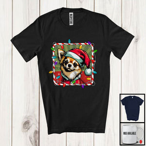 MacnyStore - Christmas Lights Santa Chihuahua; Awesome X-mas Pajamas Santa; Snowing Family Group T-Shirt