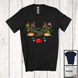 MacnyStore - Christmas Reindeer Face; Joyful Christmas Reindeer Lover; Matching X-mas Pajama Family Group T-Shirt