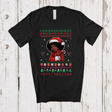 MacnyStore - Christmas Santa Afro Woman; Fantastic X-mas Sweater Black African American Santa; Family T-Shirt