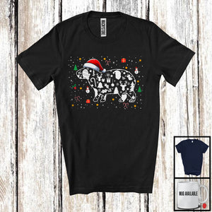 MacnyStore - Christmas Santa Capybara Shape; Amazing X-mas Snowing Around Capybara; Family Group T-Shirt