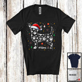 MacnyStore - Christmas Santa Chihuahua Paws Shape; Amazing X-mas Snowing Chihuahua; Family Group T-Shirt