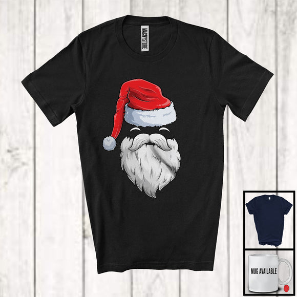 MacnyStore - Christmas Santa Face; Joyful Christmas Santa Lover; Matching X-mas Pajama Family Group T-Shirt