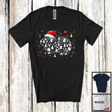 MacnyStore - Christmas Santa Guinea Pig Paws Shape; Amazing X-mas Snowing Guinea Pig; Family Group T-Shirt