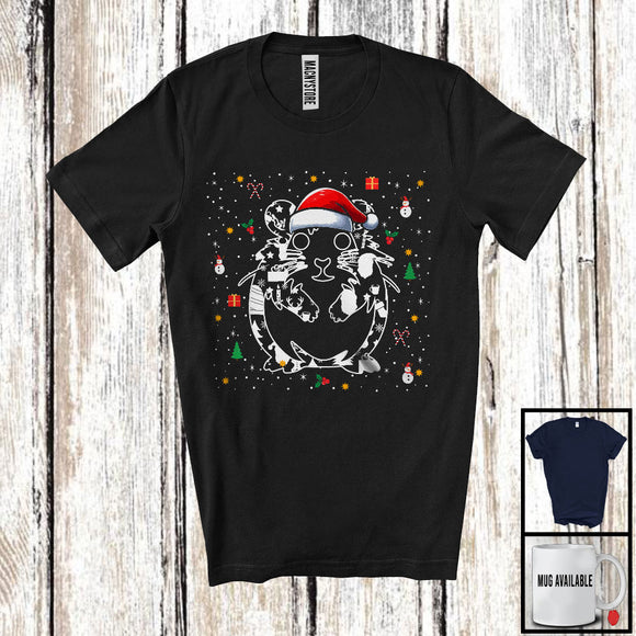 MacnyStore - Christmas Santa Hamster Paws Shape; Amazing X-mas Snowing Hamster; Family Group T-Shirt