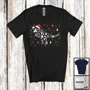 MacnyStore - Christmas Santa T-Rex Shape; Amazing X-mas Snowing Around T-Rex; Family Group T-Shirt