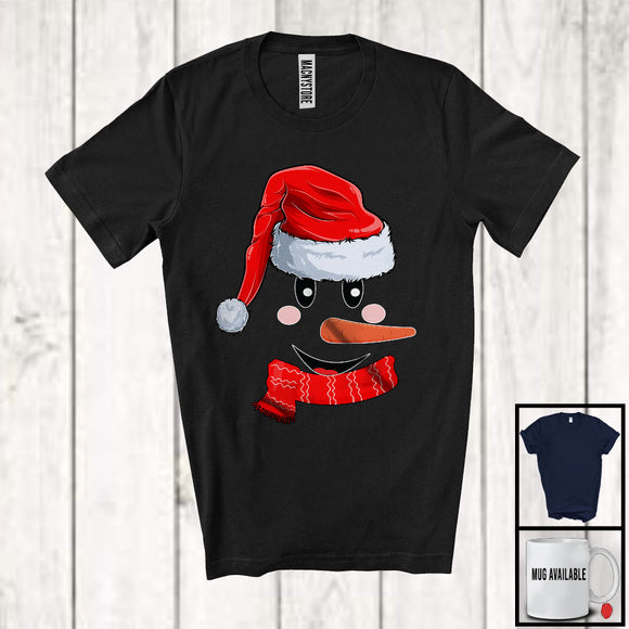 MacnyStore - Christmas Snowman Face; Joyful Christmas Snowman Lover; Matching X-mas Pajama Family Group T-Shirt