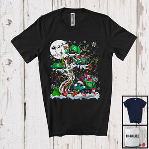 MacnyStore - Christmas Squad; Adorable Santa Elf Reindeer Garbage Truck On X-mas Tree Snowing; Family Group T-Shirt