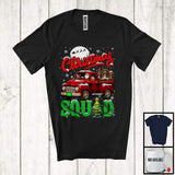 MacnyStore - Christmas Squad; Adorable X-mas Santa Dachshund On Red Plaid Pickup Truck; Family Group T-Shirt