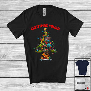 MacnyStore - Christmas Squad; Adorable X-mas T-Rex Collection Dinosaur Christmas Tree; Family Group T-Shirt