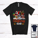 MacnyStore - Christmas Squad; Amazing X-mas Black African Elf Santa Reindeer Snowing; Afro Family Group T-Shirt