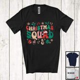 MacnyStore - Christmas Squad; Awesome X-mas Groovy Santa Elf Reindeer; Family Pajama Group T-Shirt