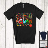 MacnyStore - Christmas Squad; Awesome X-mas Leopard Plaid Snowing Around Lights; Family Pajama Group T-Shirt