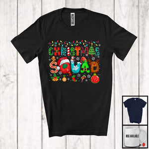 MacnyStore - Christmas Squad; Awesome X-mas ' Plaid Snowing Around Lights; Family Pajama Group T-Shirt