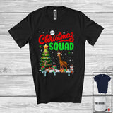 MacnyStore - Christmas Squad, Cheerful X-mas Tree Santa Reindeer Giraffe, Snow Wild Animal Lover T-Shirt