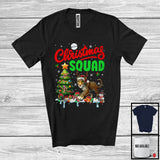 MacnyStore - Christmas Squad, Cheerful X-mas Tree Santa Reindeer Leopard, Snow Wild Animal Lover T-Shirt
