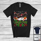 MacnyStore - Christmas Squad; Humorous X-mas Snowing Plaid Three Santa Crickets; Wild Animal Lover T-Shirt