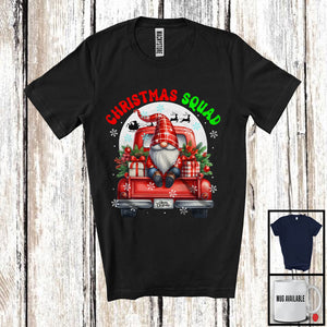 MacnyStore - Christmas Squad; Merry X-mas Moon Gnome On Pickup Truck; Snowing Family Group T-Shirt