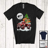 MacnyStore - Christmas Tree Presents On Pickup Truck; Amazing X-mas Moon Pickup Truck Driver; Snow Family T-Shirt