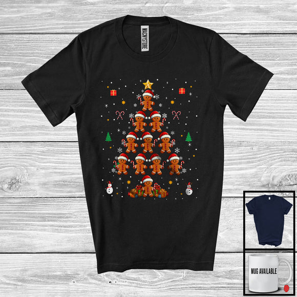 MacnyStore - Christmas Tree Santa Gingerbread; Awesome Christmas Gingerbread; Snowing Around Family T-Shirt