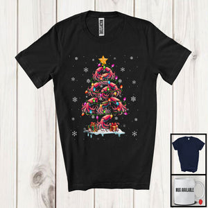 MacnyStore - Christmas Tree Squid; Amazing Christmas Lights Fish Fishing Lover; X-mas Fisherman Group T-Shirt