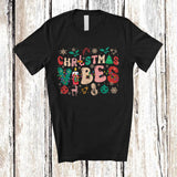 MacnyStore - Christmas Vibes; Fantastic X-mas Lights Snowing Groovy; Christmas Pajamas Matching Family Group T-Shirt