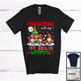 MacnyStore - Christmas With My 1st Grade Gnomies; Awesome X-mas Tree Three Gnomes; Teacher Group T-Shirt