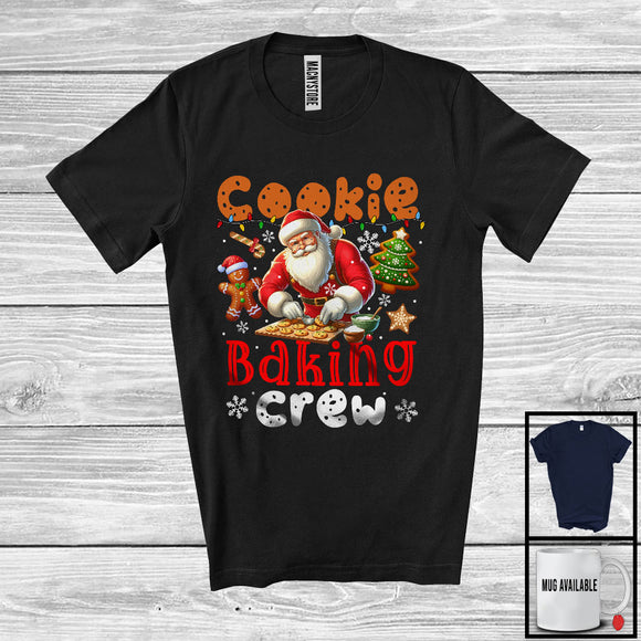 MacnyStore - Cookie Baking Crew; Cheerful Christmas Tree Gingerbread Santa Baking; X-mas Baker Group T-Shirt