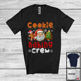 MacnyStore - Cookie Baking Crew; Cheerful Christmas Tree Santa Face Gingerbread; Baker Baking Group T-Shirt