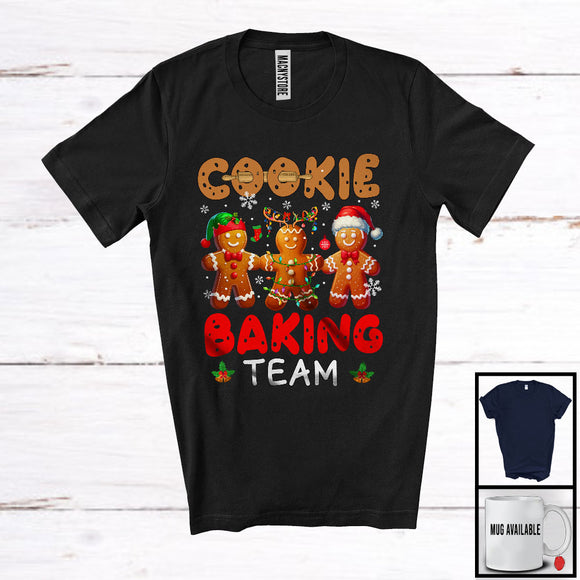 MacnyStore - Cookie Baking Team; Lovely Christmas Three Gingerbread; Baker Baking Family Group T-Shirt