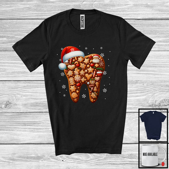 MacnyStore - Cookies In Santa Tooth Shape; Awesome Christmas Cookies Lover; Dental Dentist Group T-Shirt