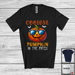 MacnyStore - Coolest Pumpkin In The Patch; Awesome Halloween Carved Pumpkin Sunglasses; Family Group T-Shirt