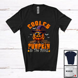 MacnyStore - Coolest Pumpkin In The Patch, Scary Halloween Witch Carved Pumpkin Sunglasses, Family Group T-Shirt