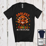 MacnyStore - Coolest Turkey In The Flock; Adorable Thanksgiving Turkey Sunglasses; Fall Leaves Family Group T-Shirt