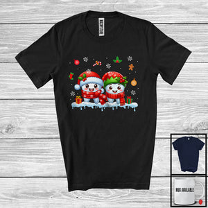 MacnyStore - Couple Teeth; Adorable Christmas Santa Tooth Snowing Around; Dental Assistant Dentist Group T-Shirt