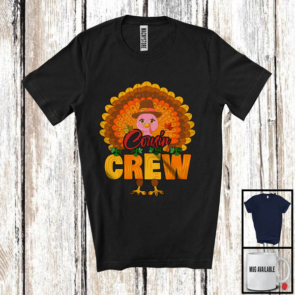 MacnyStore - Cousin Crew, Lovely Thanksgiving Turkey Pumpkin Lover, Matching Family Cousin Group T-Shirt