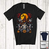 MacnyStore - Cow Death, Awesome Halloween Costume Moon, Carved Pumpkins Animal Lover T-Shirt