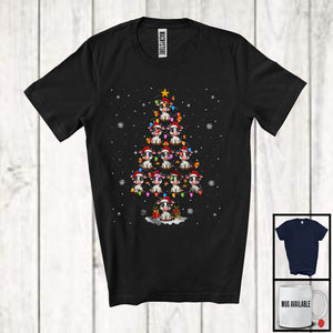 MacnyStore - Cow Santa Christmas Tree; Awesome X-mas Snowing Lights Cow Owner; Animal Lover T-Shirt