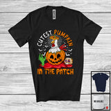 MacnyStore - Cutest Pumpkin In The Patch; Lovely Halloween Chicken In Carved Pumpkin; Family Group T-Shirt