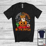 MacnyStore - Cutest Pumpkin In The Patch; Lovely Halloween Corgi In Carved Pumpkin; Family Group T-Shirt