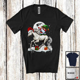 MacnyStore - Dabbing Gnome Riding Horse; Humorous Christmas Snow Around Farm Animal; X-mas Farmer T-Shirt