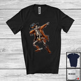 MacnyStore - Dabbing Skeleton Cowboy; Scary Halloween Costume Skeleton Cowboy Lover; Family Group T-Shirt