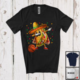 MacnyStore - Dabbing Taco Playing Basketball, Humorous Cinco De Mayo Sombrero Food, Mexican Family T-Shirt