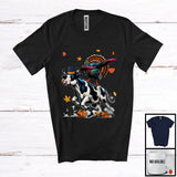 MacnyStore - Dabbing Turkey Riding Cow; Humorous Thanksgiving Turkey Farm Animal Lover; Farmer Group T-Shirt