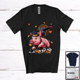 MacnyStore - Dabbing Turkey Riding Pig; Humorous Thanksgiving Turkey Farm Animal Lover; Farmer Group T-Shirt