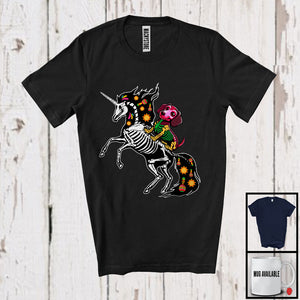 MacnyStore - Dachshund Riding Unicorn Skeleton, Joyful Cinco De Mayo Unicorn Animal, Proud Mexican T-Shirt