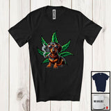 MacnyStore - Dachshund Sunglasses Smoker, Humorous Puppy Owner Lover, 420 Stoner Smoker Group T-Shirt