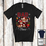 MacnyStore - Dad Claus; Lovely Christmas Red Plaid Reindeer Lover; X-mas Snowing Family Group T-Shirt