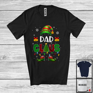 MacnyStore - Dad Claus; Wonderful Christmas Red Green Plaid ELF; X-mas Pajama Family Group T-Shirt